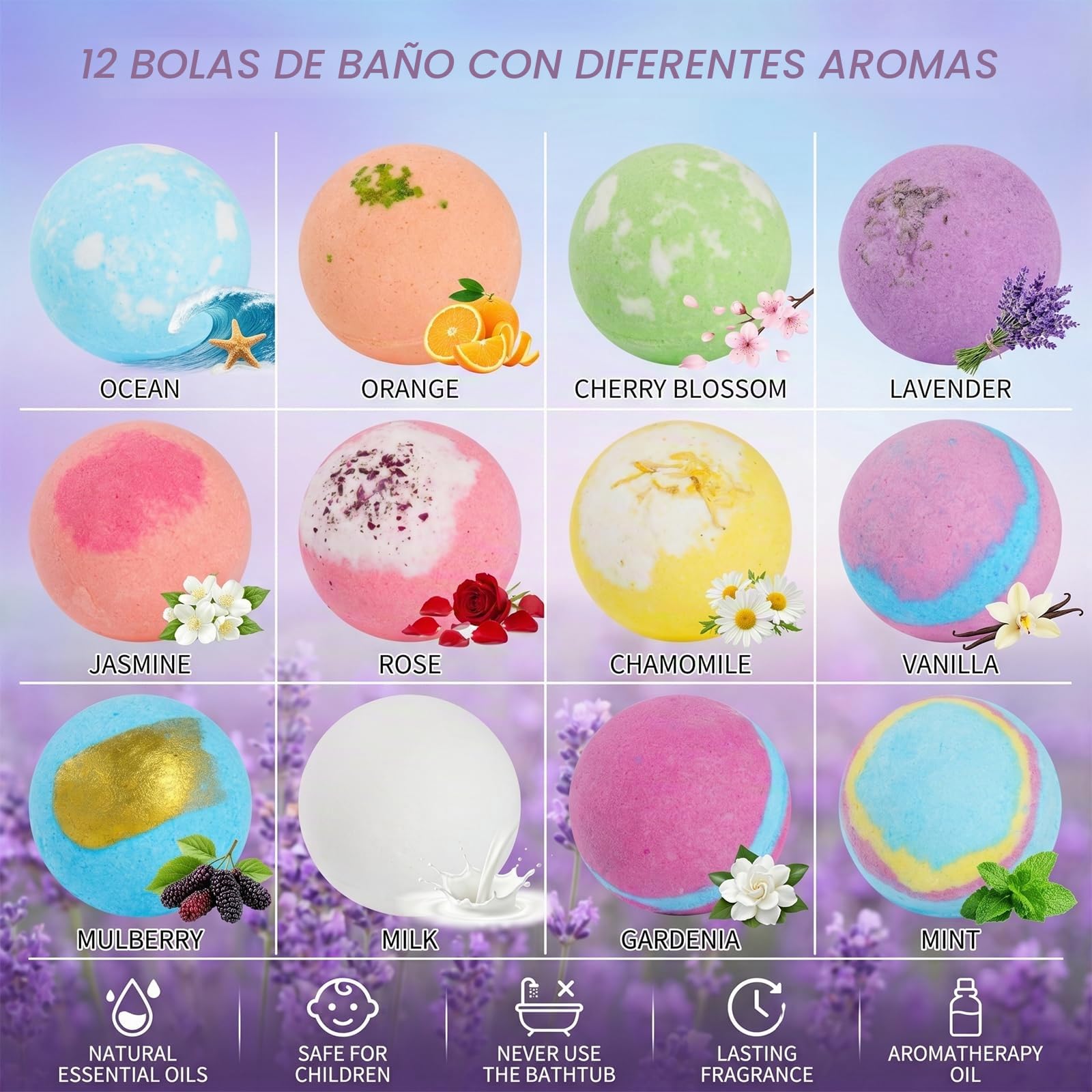 12 PCS Bath Bombs Kids – Bombas de baño niños con juguete sorpresa | Bath Bomb Gift, Bolas de baño con sorpresa, Bomba de baño infantil para cumpleaños y Navidad