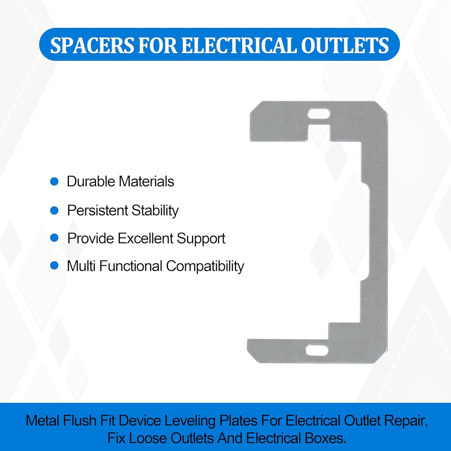 Wall Plate Spacer-Receptacle Spacers Shims Leveler for Wall Outlet Repair And Loose Electric outlets Fix,Self-Leveling Electrical Socket Extenders for Electrical Box and Switches -10 pcs