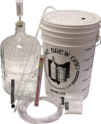 Winemakers Depot Kit de equipo para la fabricación de vino-vidrio 3 galones