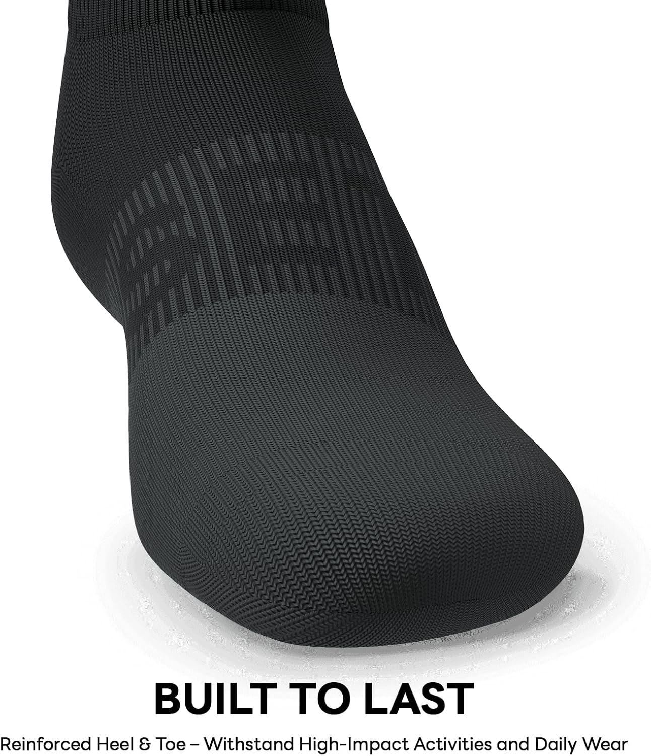 6 Pairs Ankle Compression Socks Men Women 15-20 mmHg Low Cut Athletic Running Arch Support for Travel Nurses Flight - Image 7