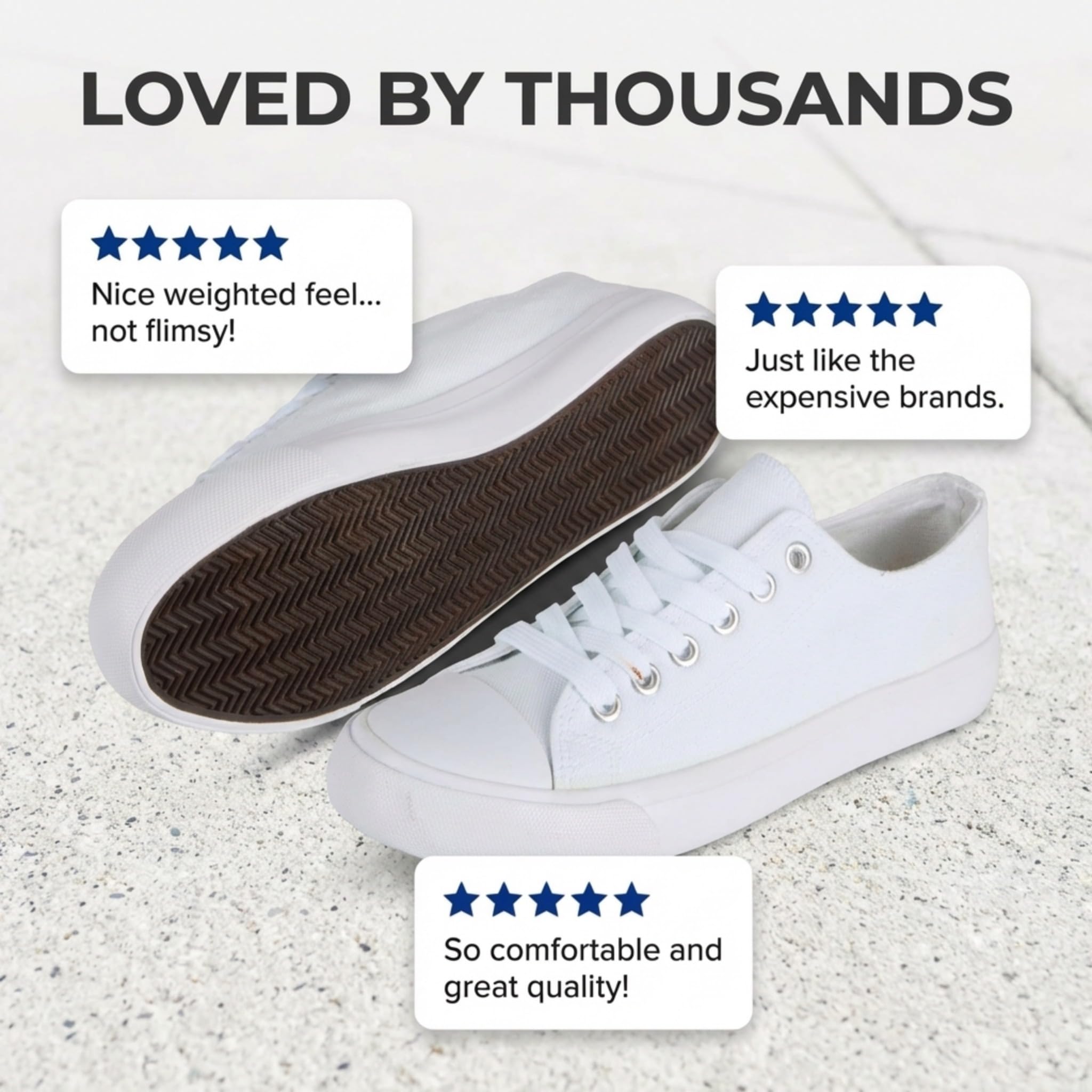 hello basics Canvas Shoes for Women Casual Low Top Women's Fashion Sneakers for Women (White, 8)