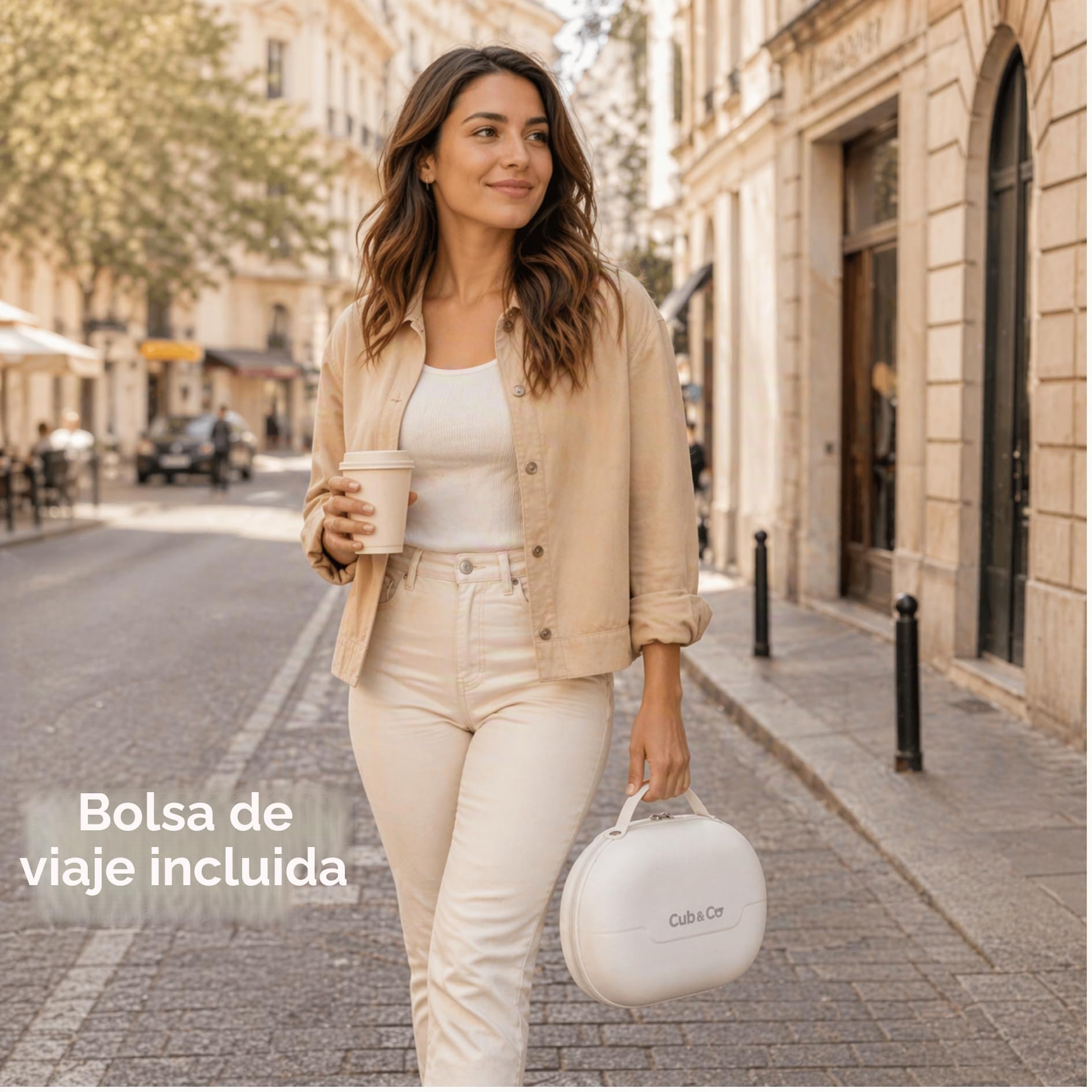 Extractor de leche portátil manos libres, extractor de lactancia eléctrico portátil con múltiples modos de succión, diseño a prueba de fugas, pantalla LED y estuche de viaje, capacidad de 120