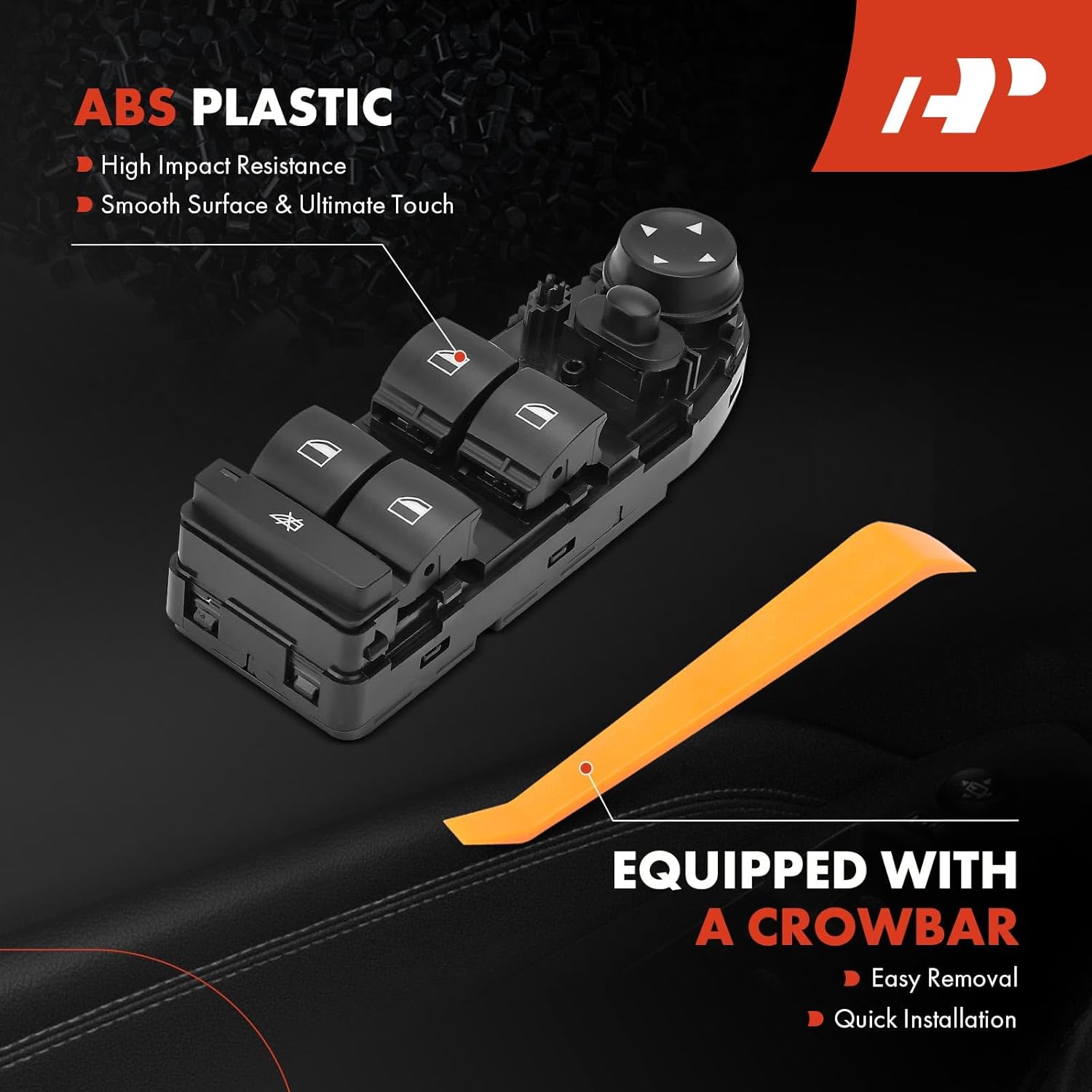 A-Premium Power Window Switch Compatible with BMW 323i 2006-2011, 325i 2004-2007, 325xi 2004-2006, 328i 2007-2012, 328xi 2007-2008, 330i 2004-2007, 330xi 2006, 335d 2009-2010, 335i, 335xi, M3