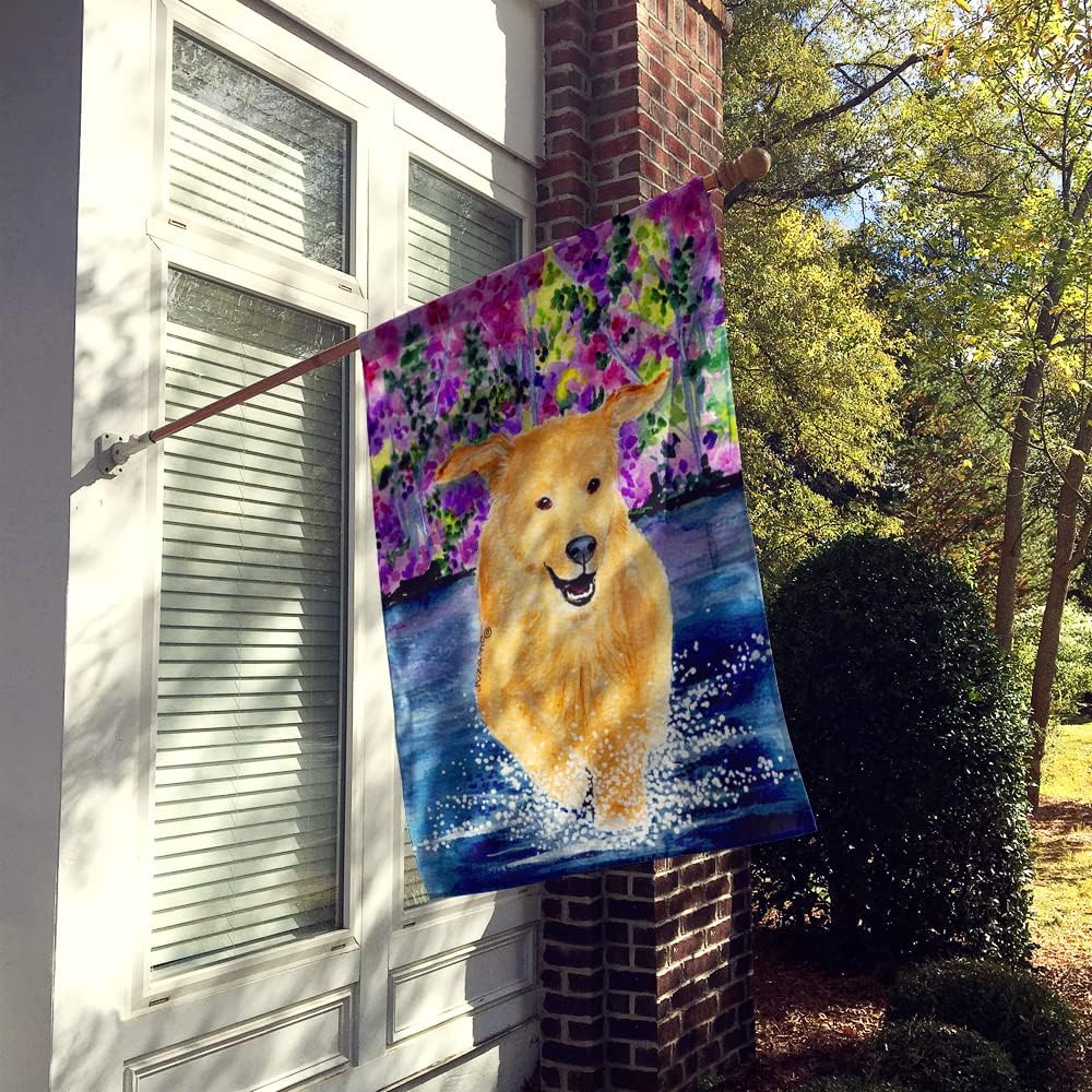 Caroline's Treasures SS8627CHF Golden Retriever Flag Canvas, Large, Multicolor