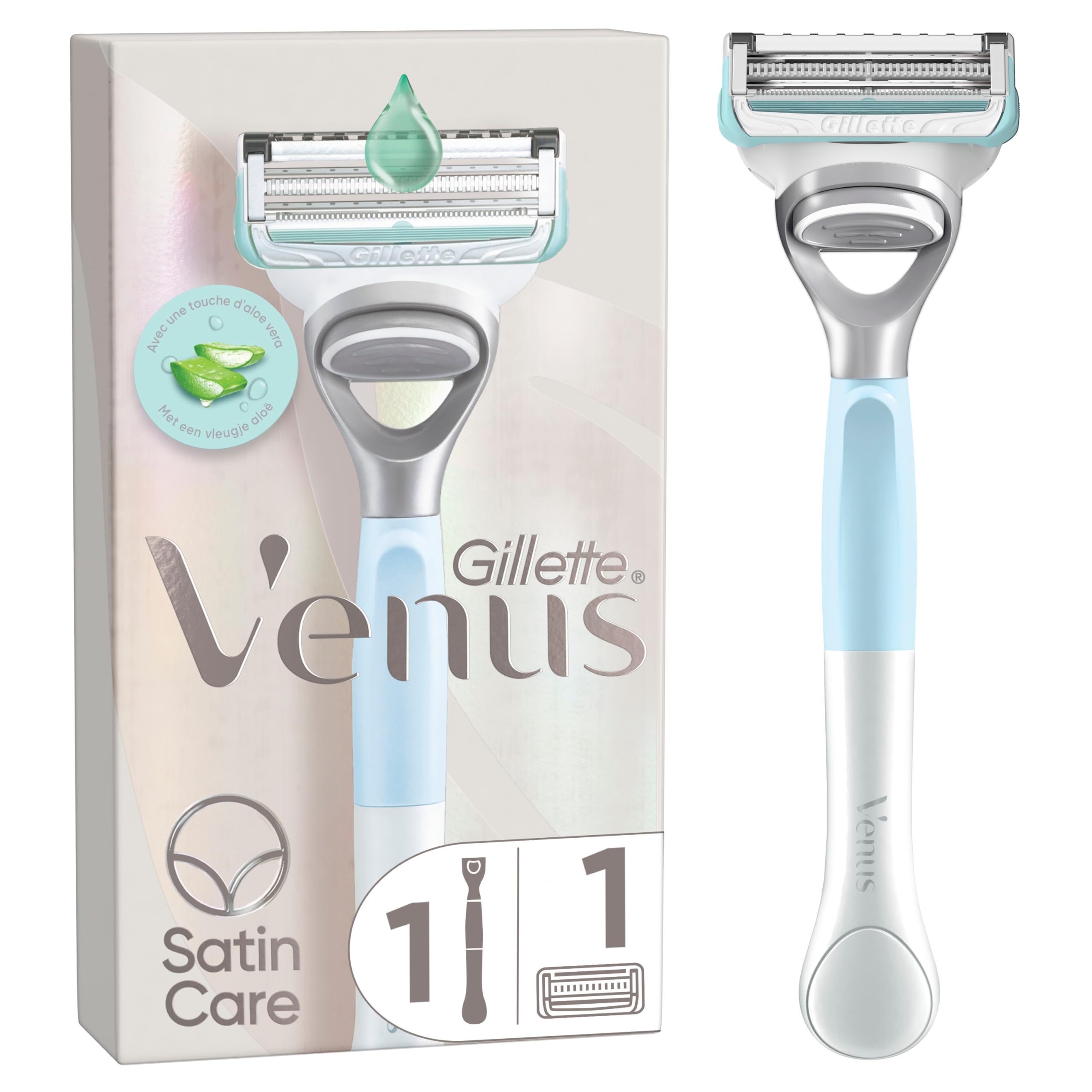 Gillette Venus Damenrasierer für sensible Zonen mit 1 Ersatzklinge
