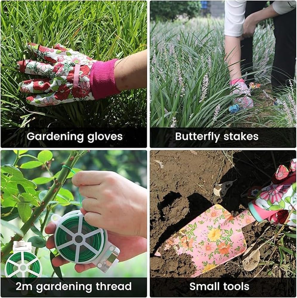 Juego de Herramientas de jardinería de 10 Piezas, de Aluminio