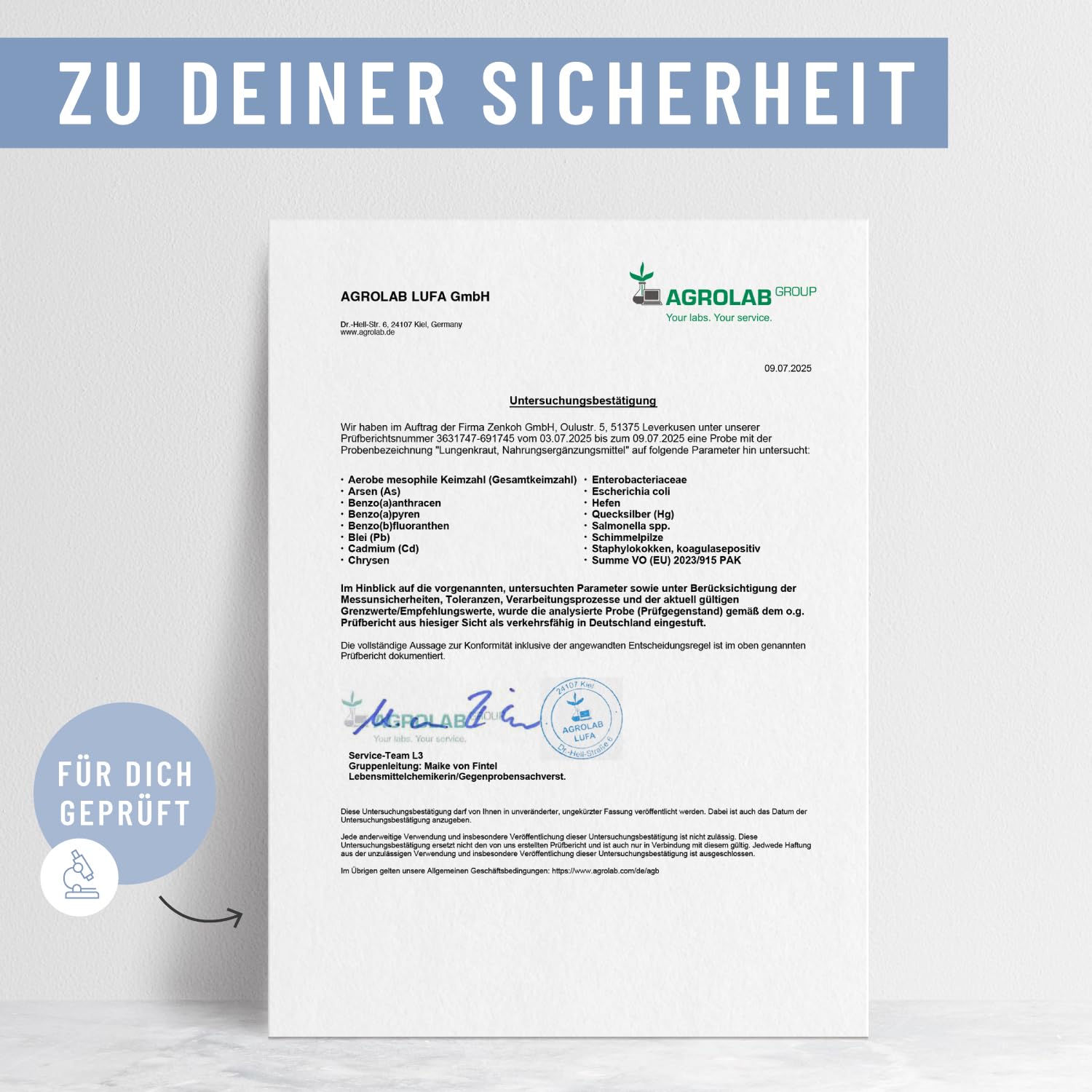 NATURTREU Lungenkraut Kapseln - Extrakt aus 3.000mg Lungenkraut pro Tagesdosis - Hochdosiert und optimal ergänzt mit Thymian, Eukalyptus, NAC & Vitamin B2 - Vegan & Laborgeprüft in Deutschland