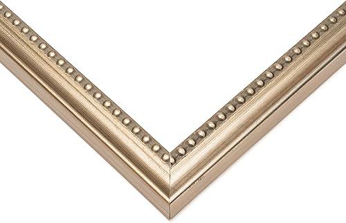 Miniatura 2 de Marco de 5 x 5 pulgadas de ancho de madera real plateada de 0.75 pulgadas Profundidad del marco interior de 0.5 pulgadas Marco de fotos