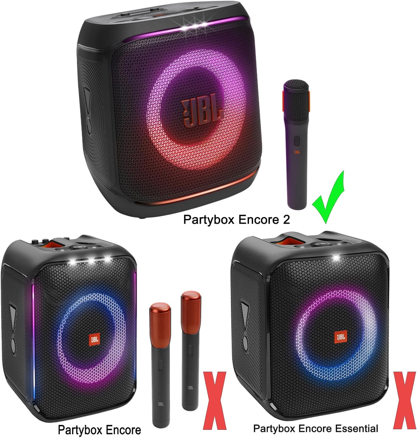 Carry Case Tote Bag Portable Travel Rugged Speaker Cover for JBL Partybox Encore 2 (2025) Wireless Bluetooth Party Speaker with Wireless Mic,Black - Image 2