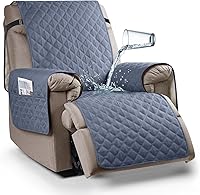 Vista 10 de Ruaozz Funda para silla reclinable 100% impermeable, antideslizante, de gran tamaño, para silla reclinable grande, lavable, con correas elásticas