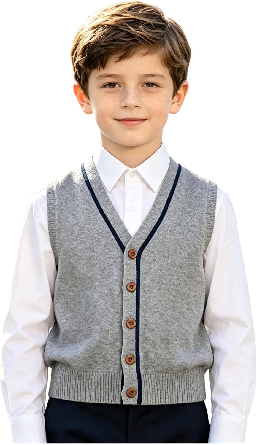 JanJean Girls Kids Sweater Vests School Uniform Sweater