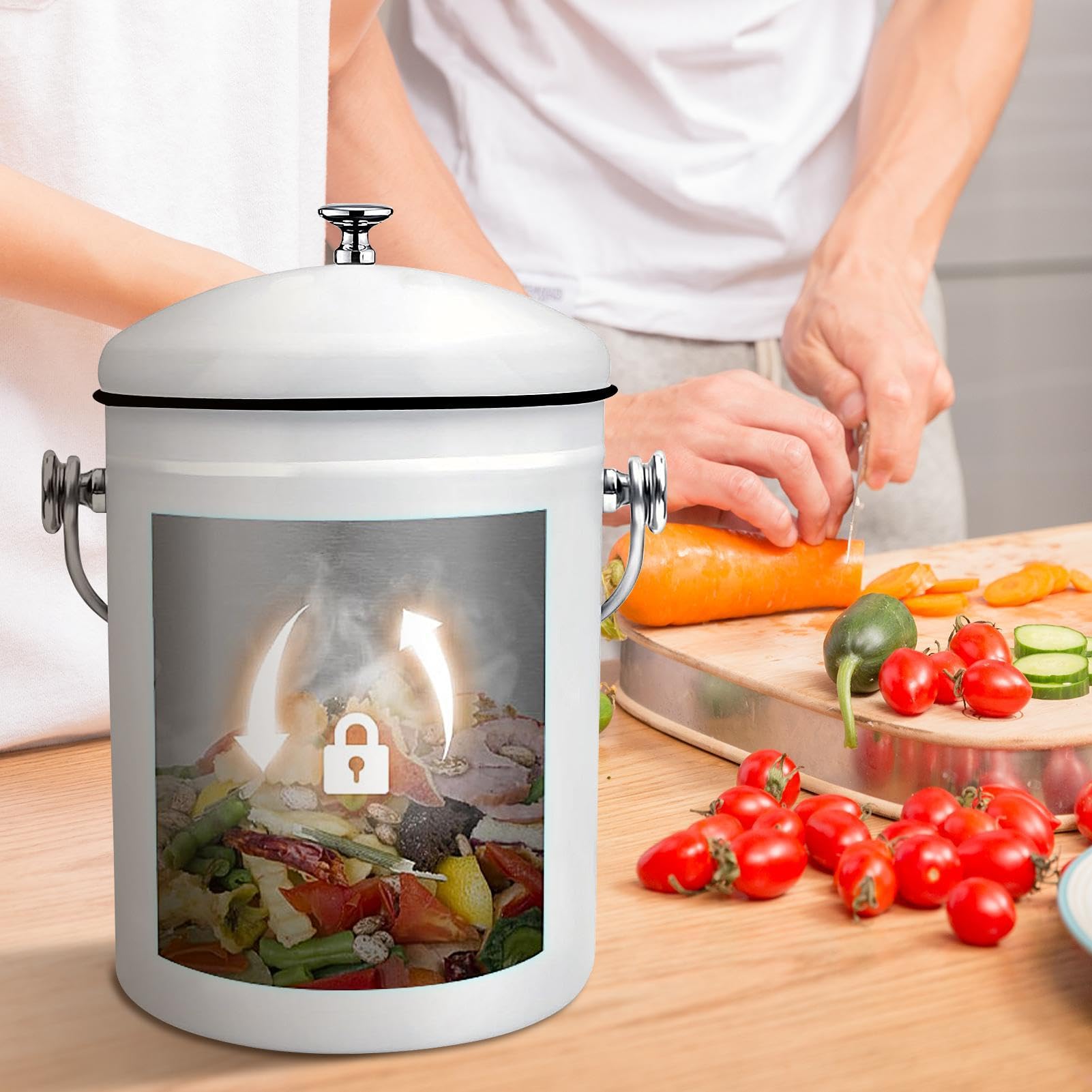 Conteneur À Compost De Cuisine Le Collecteur pour Déchets Alimentaires, Les