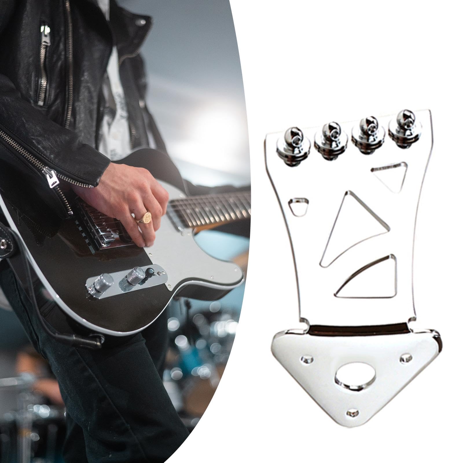 Oshhni Banjo Saitenhalter Ersetzen Hohlkörper Archtop Gitarre Dreieck Saitenhalter für E-gitarre