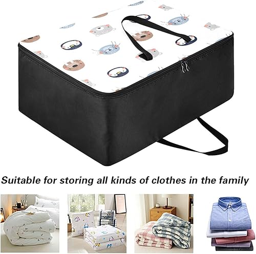 Miniatura 3 de Cute Arctic Animals Comforter Storage Bag Large Blanket Closet Organizers Clothes Storage Bags for KingQueen Comforters, Pillow, Quilt, Bedding