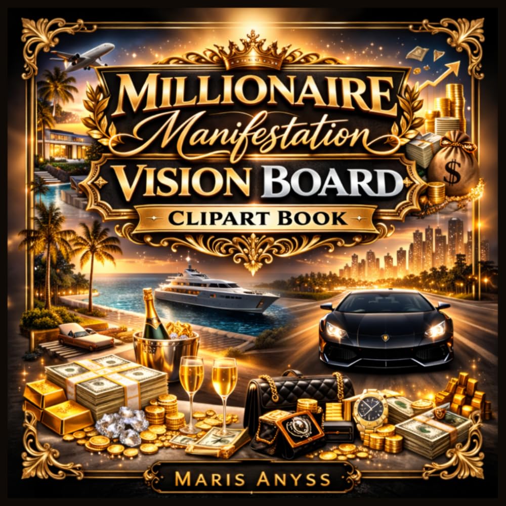 Millionaire Manifestation Vision Board Clipart Book: Colorful Images to Cut and Paste for Wealth, Luxury, Success, Abundance, and Dream Life Vision Boards