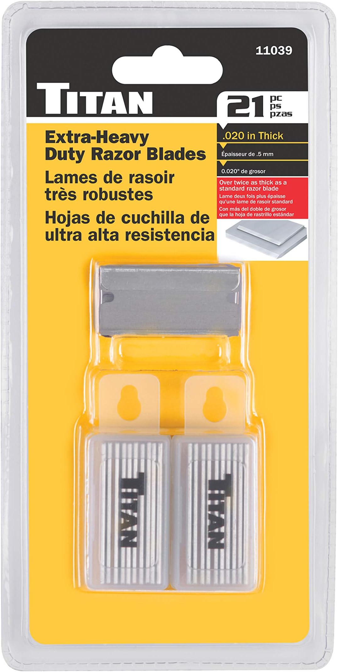 Titan 11039 Heavy Duty Razor Blade - 21 Piece