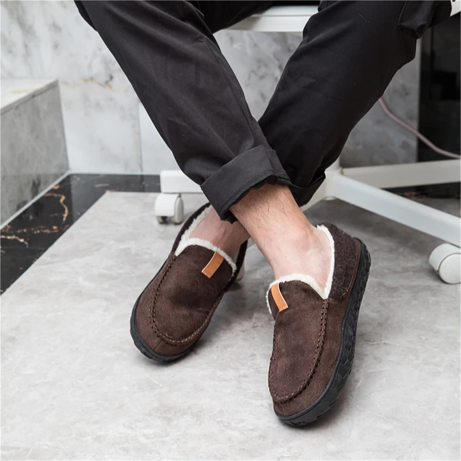 Pantuflas Para Hombre Zapatillas De Invierno For Hombre, Casa, Zapatos Tendencia, Botines Cálidos, Algodón For, Fieltro For, Mocasines, Calzado Habitación
