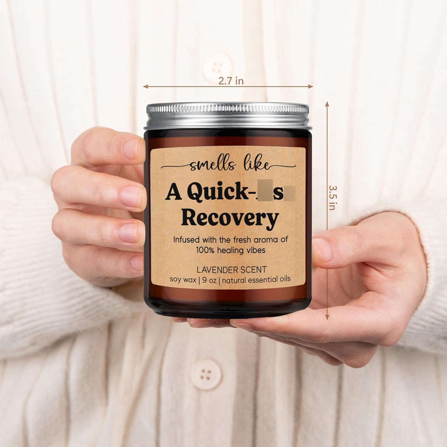 LEADO Get Well Candle, Surgery Recovery Gifts for Women, Men - After Surgery, Get Well Soon, Cancer Comfort Gifts - Funny Injury, Sick, Hysterectomy, Chemo, Quick Recovery, Feel Better Present - Image 5