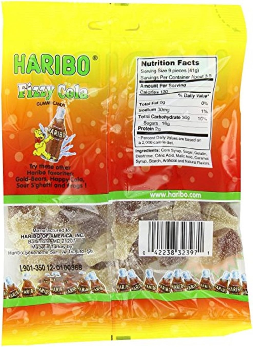 Gummi Candy, Fizzy Cola, 5 Ounce