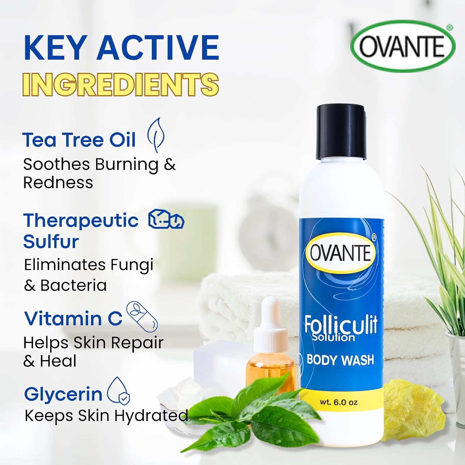 Folliculite Solution Body Wash, Liquid Soap for Body Folliculitis - 6.0 oz image 4