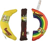 Yeowww! Catnip Toy Variety Pack: Cigar, Banana & Rainbow - Organic USA-Made, 4.8 Stars, 3300+ Reviews