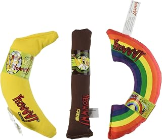 Yeowww! Catnip Toy Variety Pack: Cigar, Banana & Rainbow - Organic USA-Made, 4.8 Stars, 3300+ Reviews