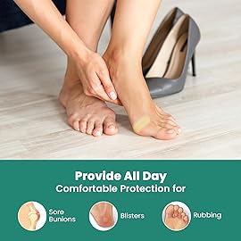 Gel Blister Hydrocolloid Bandages - Welnove 21ct Blister Cushions (Bunion Pack) - Blister Bandages for Heel, Toe & Foot - Blister Pads for Prevention & Recovery - Water Resistant