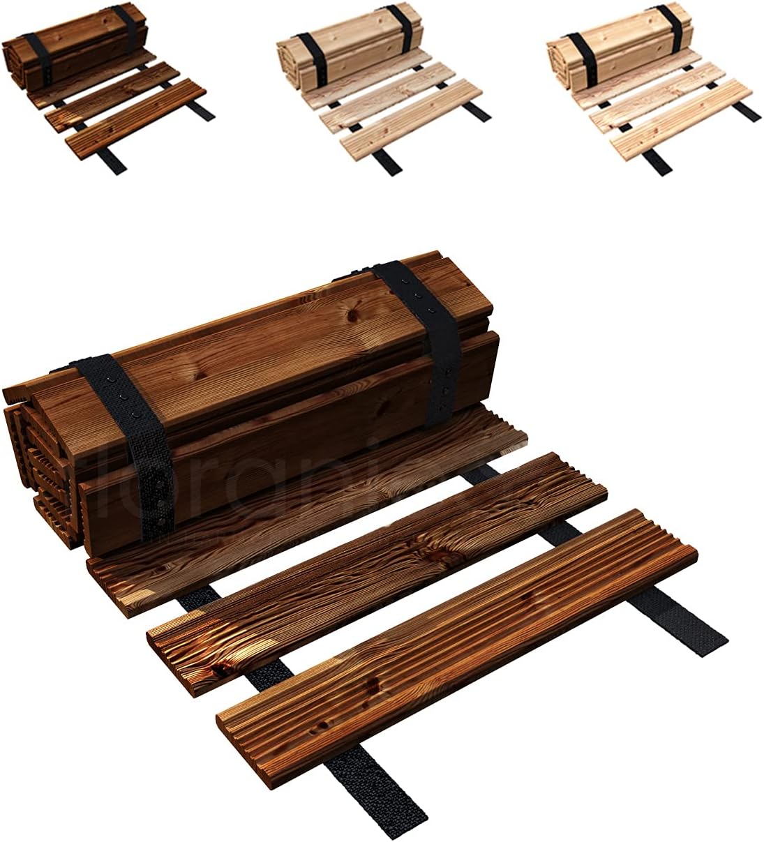 Floranica® Roll Out Garden Track Path (by the meter), safe and comfortable walkway made of impregnated larch wood, garden catwalk, terracotta, Color:brown, Size:Qty = Length in metres/Width 50 cm