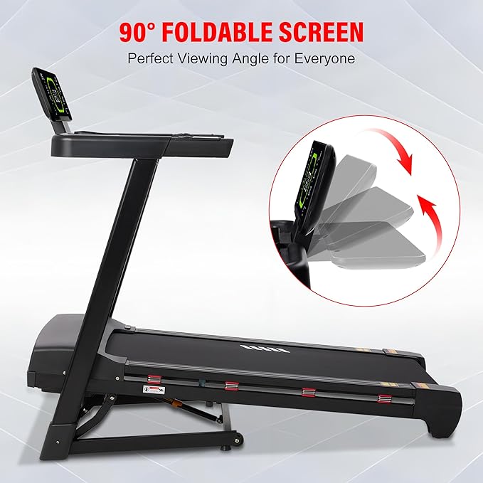 Caminadora Eléctrica Plegable con Inclinación Automática 20 Niveles, Negro miniatura 9