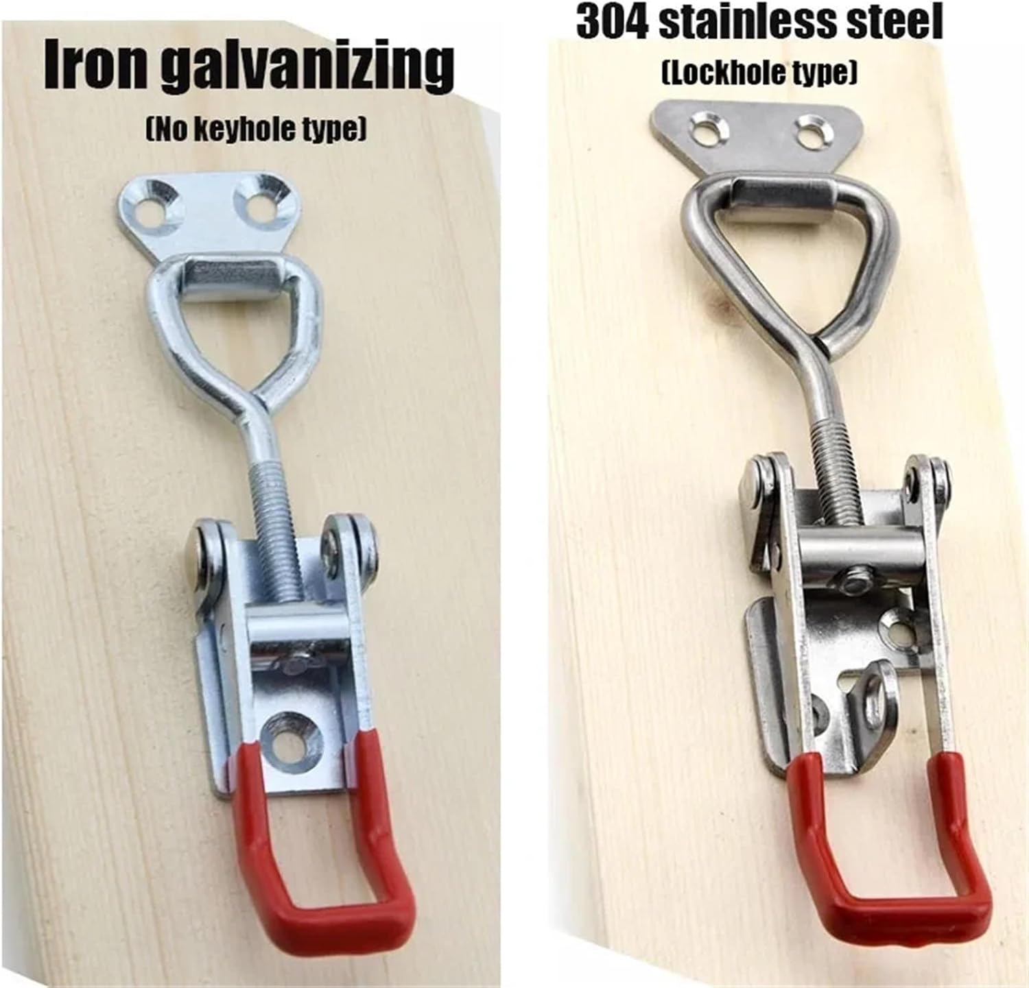 Durability 3sets Adjustable Metal Toggling Latch Catch Clasp Quick Release Clamp Anti-Slip Push Pull Toggle Lock Tools(4)