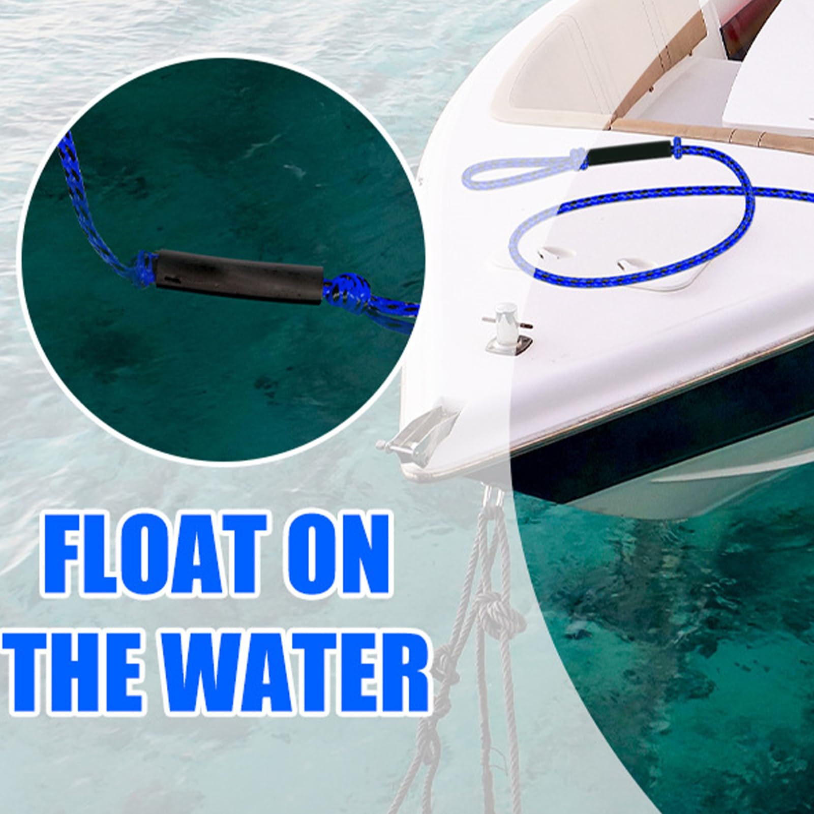 Corda di traino per barca galleggiante, sicurezza, trazione, kayakStrap | Sci nautico Traow Rope attracco, lago, fiume, mare, sport acquatici, sci, pesca, surf, motoslitta, rimorchio, ormeggio,