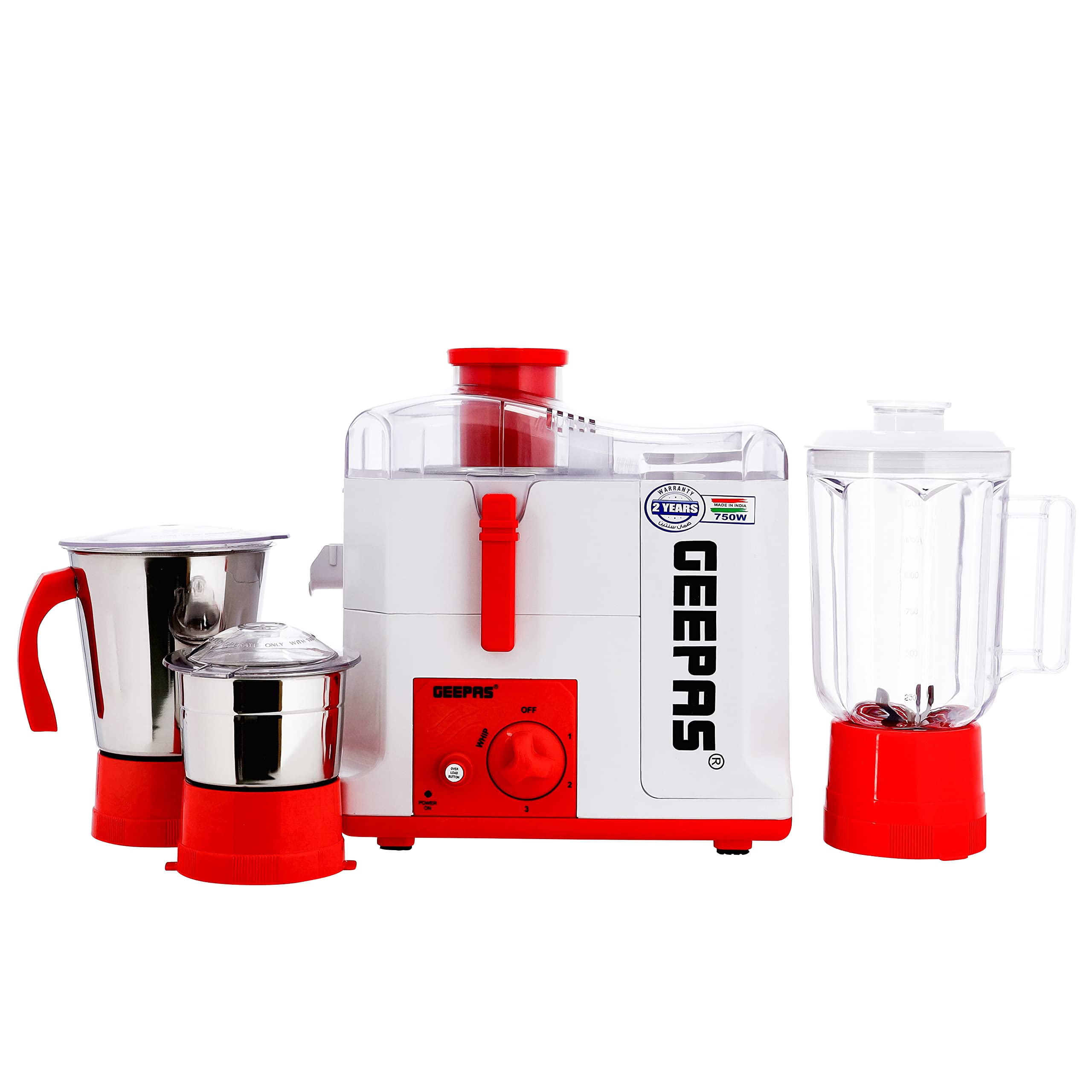 Buy Geepas 4 In 1 Food Processor With Juicer,Mixer & Grinder Gsb44077 3