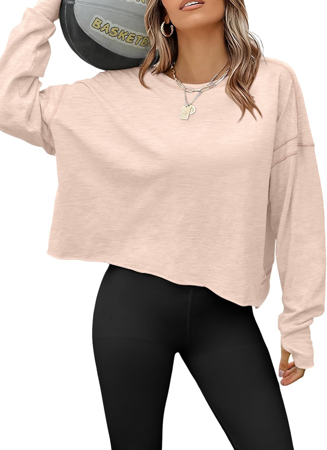 Magritta Womens Open Back Workout Top Loose Fit Boat Neck Athletic Shirts Casual Backless Crop Running Tee Y2k Yoga - Image 4