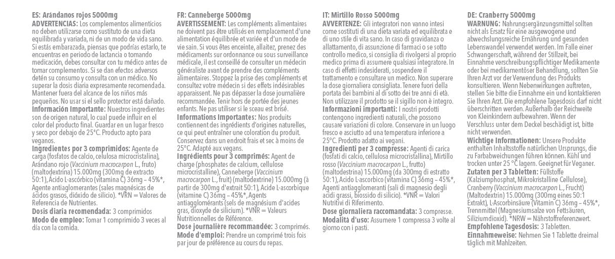 Compresse Di Mirtillo Rosso 5.000mg | Rafforza Il Sistema Immunitario E Protegge Dallo Stress Ossidativo | Adatto A Vegani E Vegetariani | 180 Compresse = Fornitura Per 2 Mesi