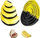 4-in-1 Tortilla Sealer, Tortilla Crimper & Quesadilla Maker - 4/6/8/10-inch Separation Crimper Plates, Make Sealed Tacos, Sandwich, Burritos & More, BPA-Free, Dishwasher Safe, Yellow & Black