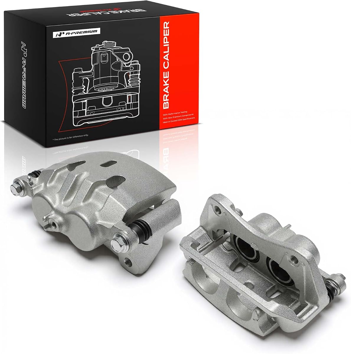 A-Premium Front Left and Right Side Disc Brake Caliper with Bracket | Compatible with Honda Pilot 2009 2010 2011 2012 2013 2014 2015, V6 3.5L, Corrosion-resistant, Direct-fit