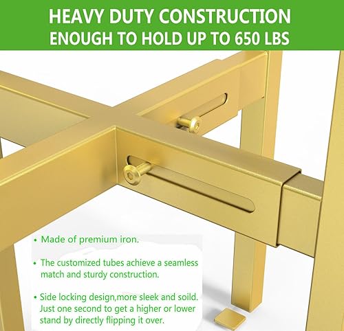 Miniatura 6 de Soporte de metal para plantas, tamaño ajustable para macetas grandes de 10, 12, 13, 14, 15 y 16 pulgadas, soporte de plantas expandible de mediados