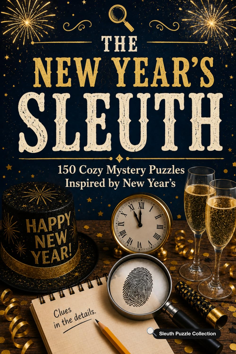 The New Year's Sleuth: 150 Cozy Mystery Puzzles to Solve the Killer, Victim, Weapon, and Crime Scene. (The Holiday Sleuth Series)