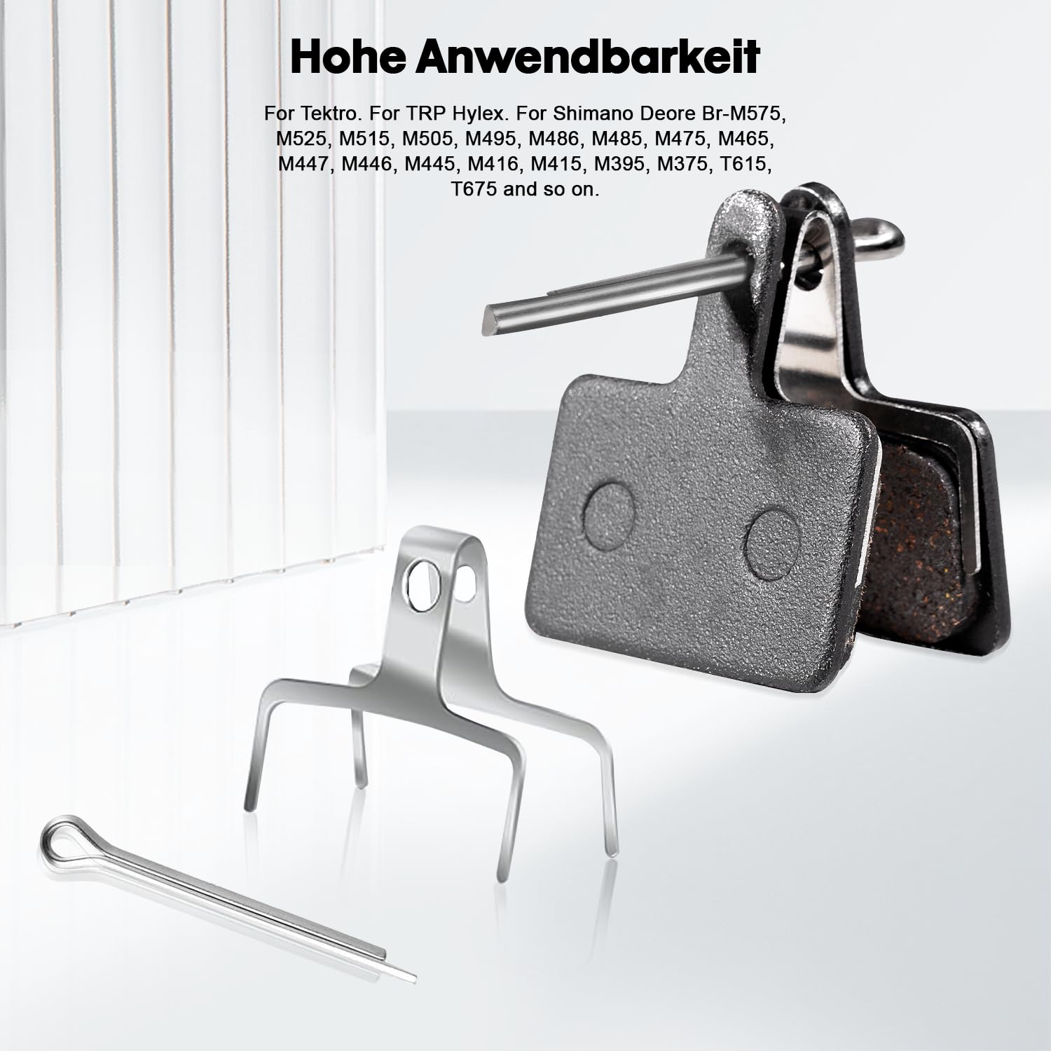 Carehabi 2 pary okładzin hamulcowych do rowerów górskich, kompatybilne z Tektro TRP Shimano Deore Br-B01S B05S MT400 M575 M495 M395 M4050 2
