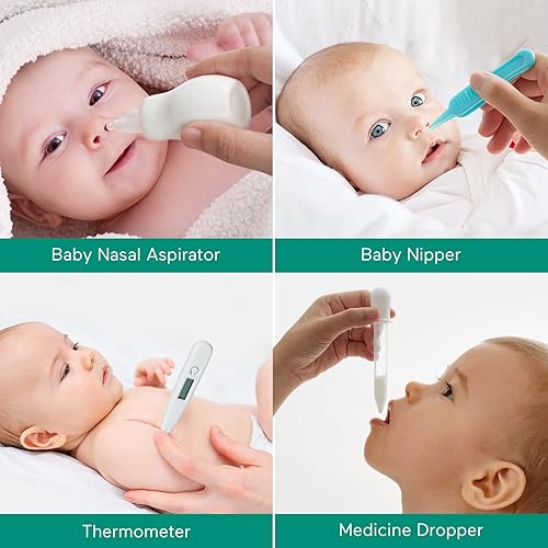 Miniatura 4 de Kit de cuidado de la salud y aseo del bebé 18 en 1 juego de recortador de uñas eléctrico para bebés kit de cuidado de la guardería dispensador de