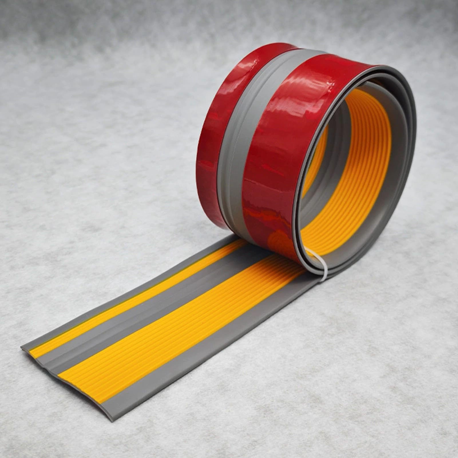 FOELANNE Self Adhesive Rubber Angle Edging, Self-Adhesive Non-Slip Stair Edge Nosing Trim or, PVC, Multicolor, 1-30M(Orange,1M)