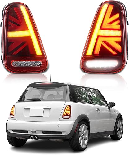 Vista 10 de Archaic Luces traseras compatibles con Mini Hatch R50 R53 2001-06 [una, una D, Cooper S, Cooper] y Mini Cabrio R52 2004-08 [Cooper, Cooper S, One]