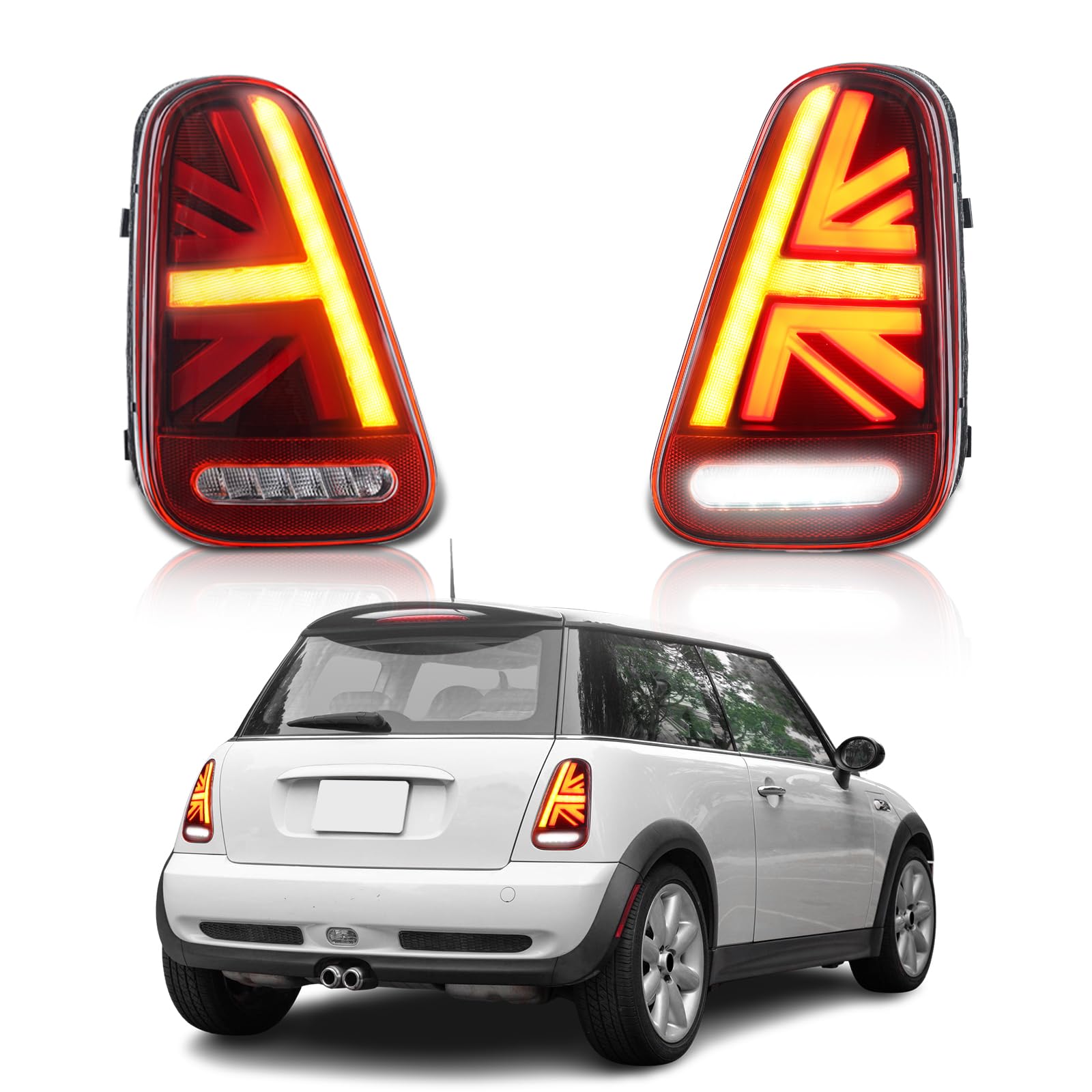 MINI Cooper R53 LEDテールランプ Amazon.com: Archaic Tail Lights for 2002-2006 Mini Cooper