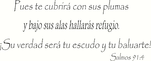 Salmos 914 Pared Arte Vinilo, Pues Te Cubrirá Con Sus Plumas Y Bajo Sus Alas Hallarás Refugio. Su Verdad Será Tu Escudo Y Tu Baluarte!, Creation