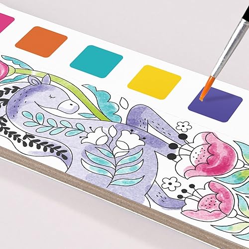Vista 11 de MiDeer Libros para colorear al agua para niños de 4 a 8 años, kit de libro de pintura de acuarela de bolsillo para niños pequeños