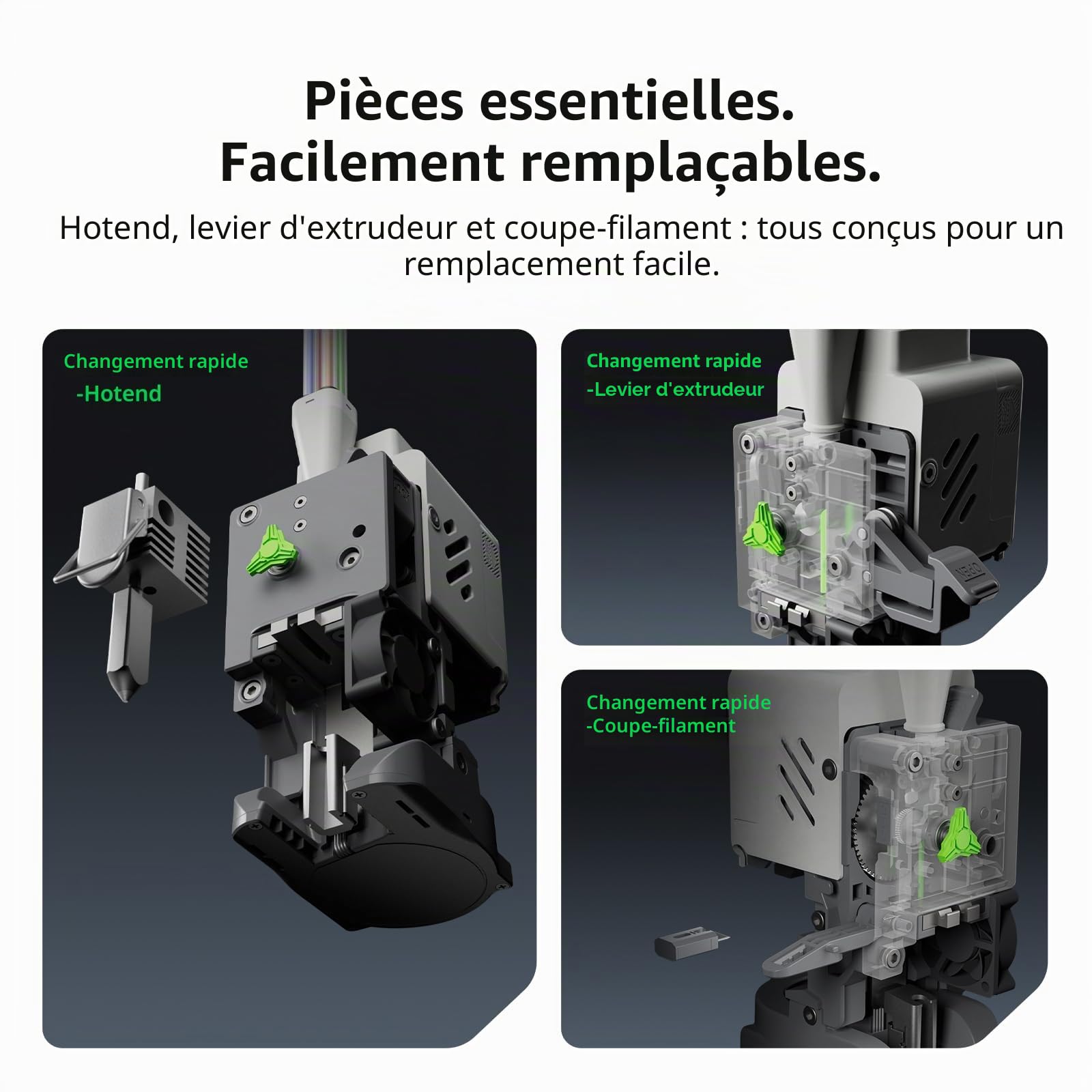 Creality Imprimante 3D FDM de Bureau SPARKX i7 Color Combo pour débutants, modélisation 3D par IA à partir de Photos, Compatible Impression Multicolore, nivellement Automatique