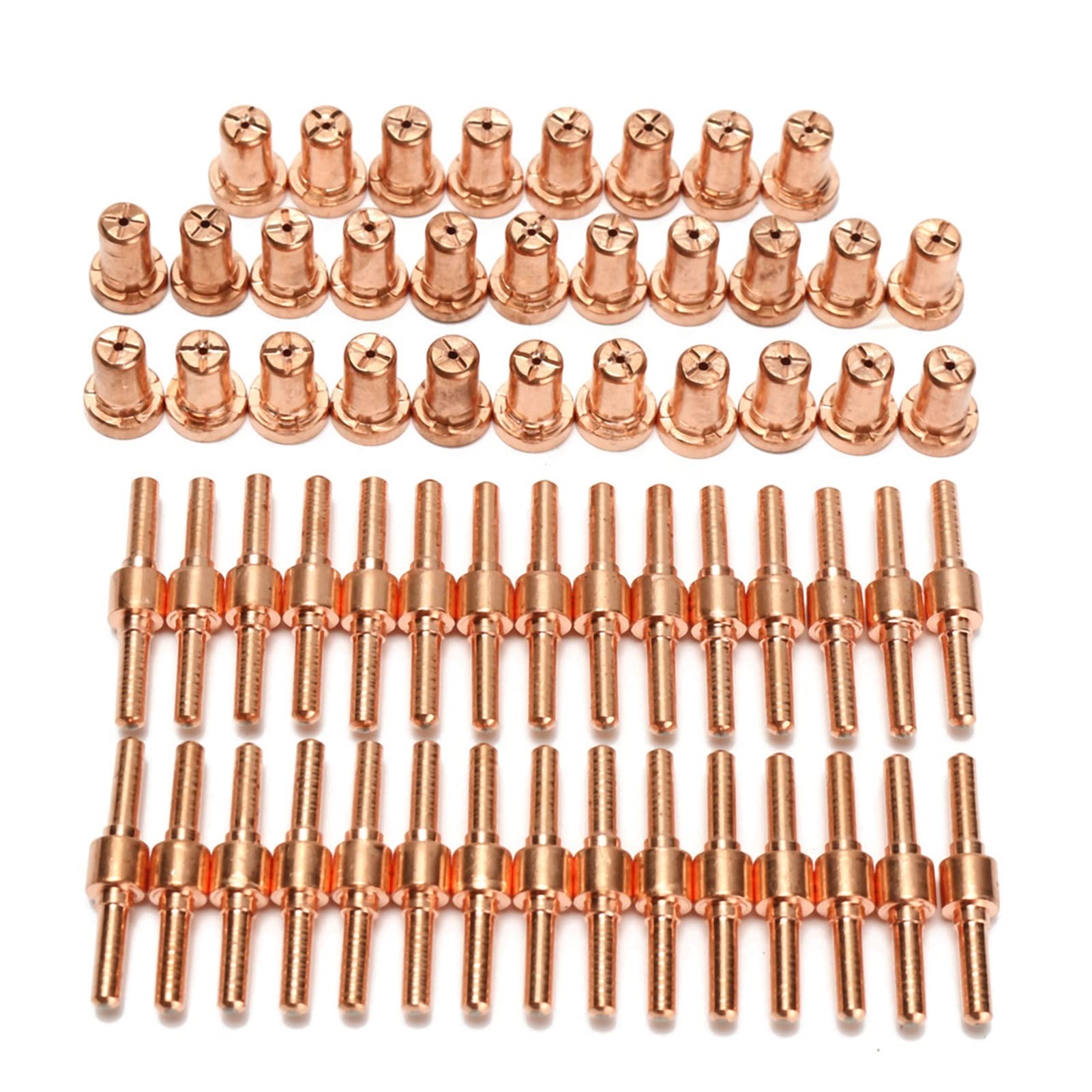 plasma cutter accessories 60pcs Consumables Extended Long Tip Electrodes and Nozzles for PT31 LG40 40A Air Plasma Cutter Accessories