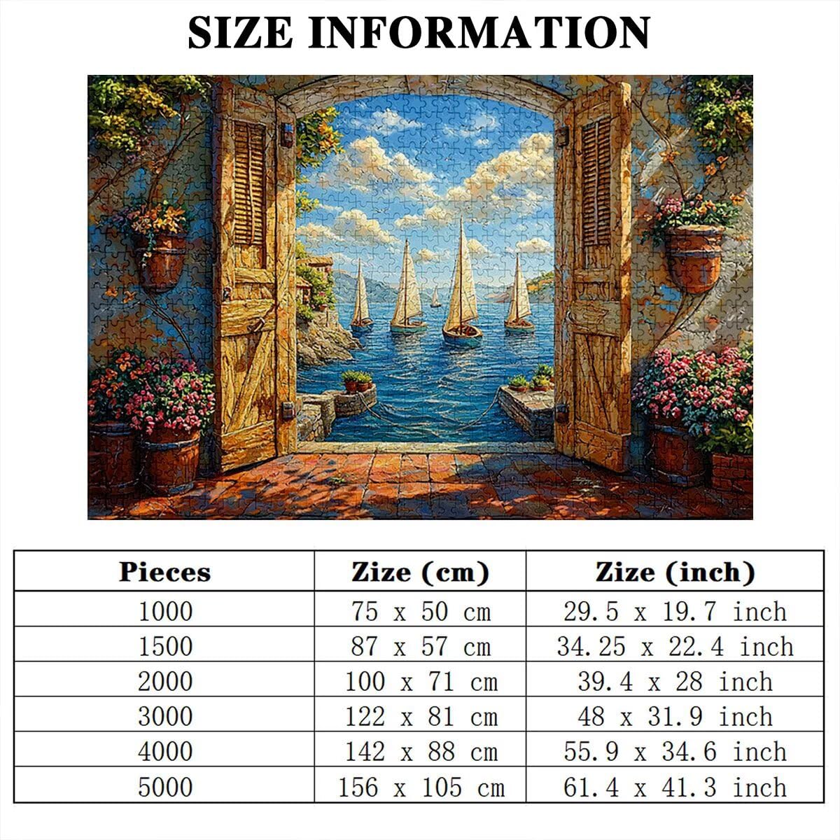 Puzzle 5000 sztuk krajobraz dla dorosłych, puzzle drewniane łódki dla dorosłych, trudne drewniane łodzie łamigłówki, rodzinne gry edukacyjne, łamigłówki z pudełkiem na prezenty dekoracje do domu