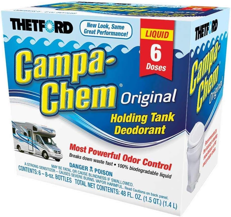 Thetford Campa-Chem Original 6 Pack 8 Ounce Bottles Holding Tank Deodorant