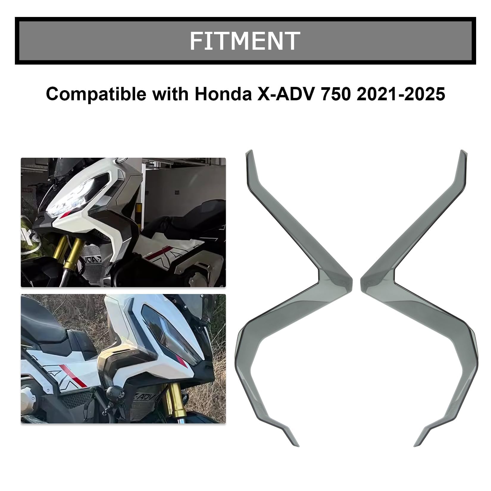 PSLER Ala del per Carenatura Laterale Moto per X-ADV 750 Forza 750 NC 750 2021 2022 2023 2024 2025, Alette Laterali del Parabrezza della Protezione delle Gambe Rivestimento dello Spoiler